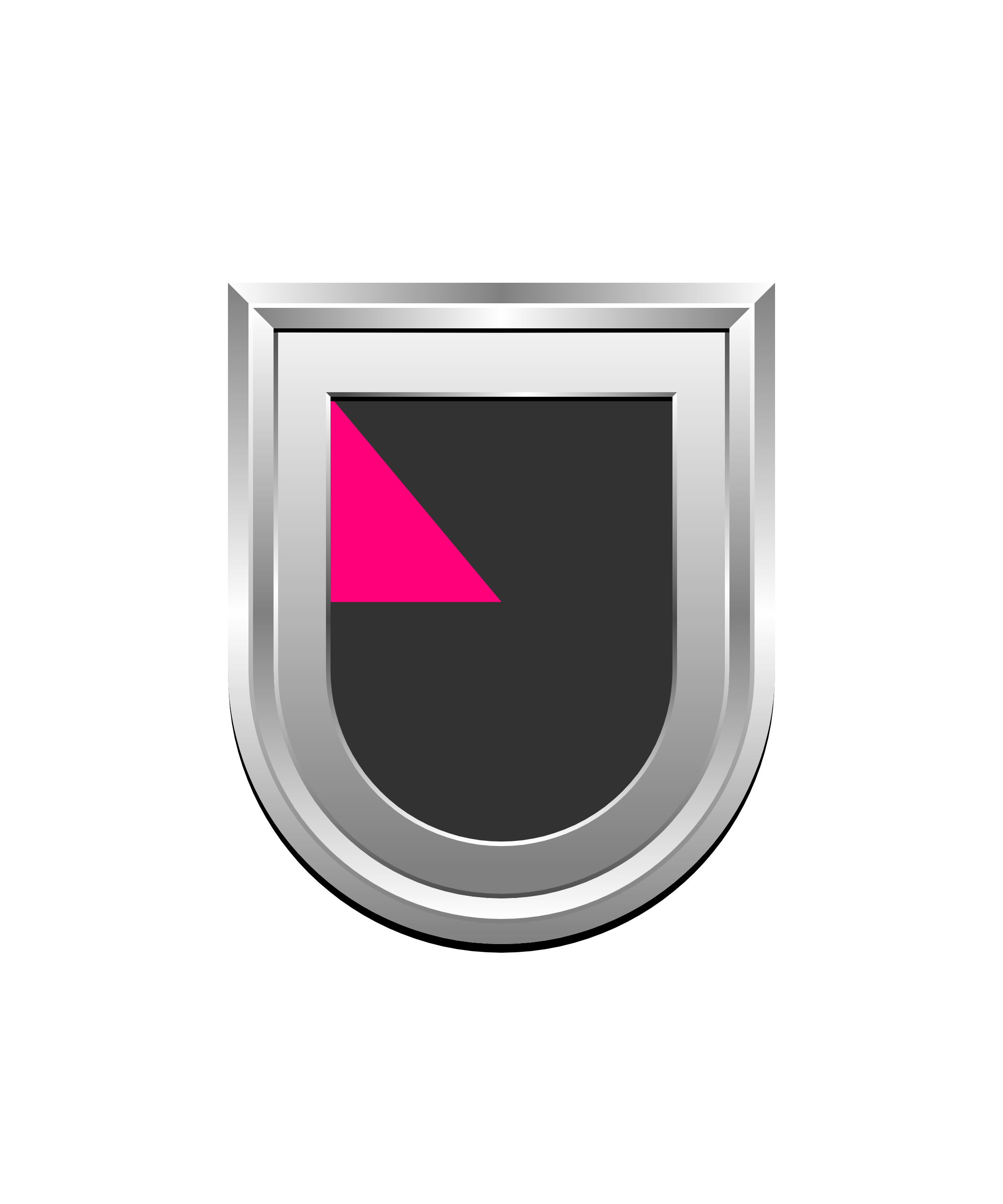 Adorned Bordure Plate on Onyx and Pink Gyron